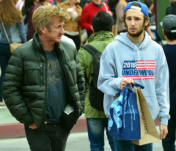 Шон Пенн с сыном Хоппером