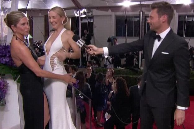 Дженнифер Энистон проверила на упругость ягодицы Кейт Хадсон