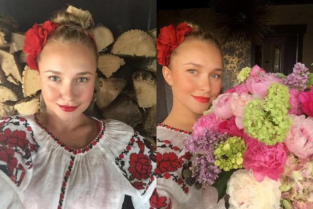 Хайден Панеттьери поздравила Владимира Кличко с Днем влюбленных в вышиванке