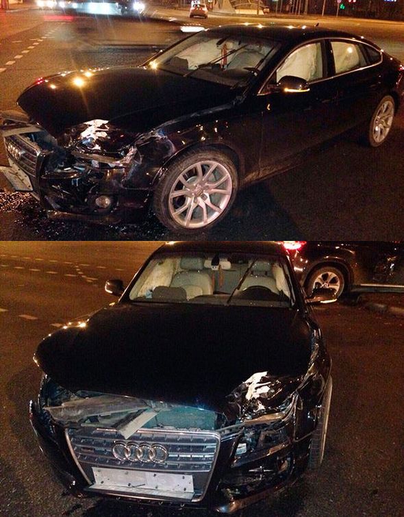 Разбитый автомобиль Дмитрия Иванова