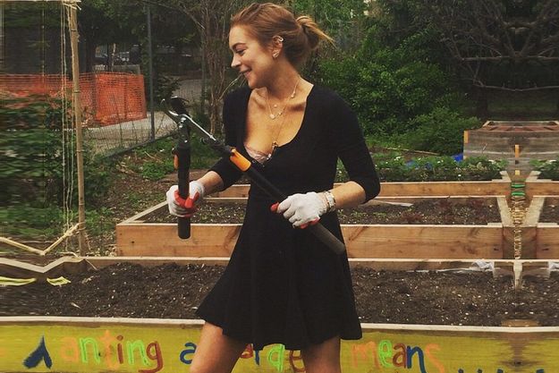 Линдси Лохан показала себя на общественных работах