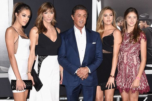 Сильвестр Сталлоне с женой и дочерьми