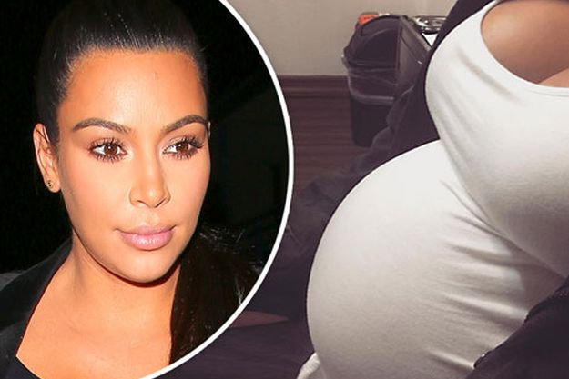 Ким Кардашьян показала свои беременные объемы