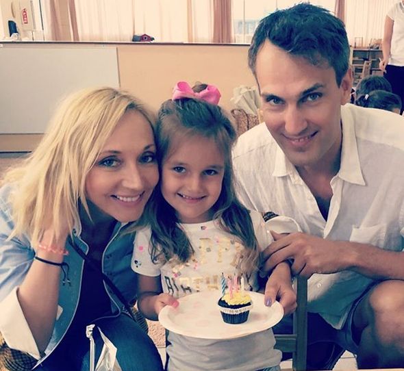 Кристина Орбакайте и Михаил Земцов с дочкой Клавдией