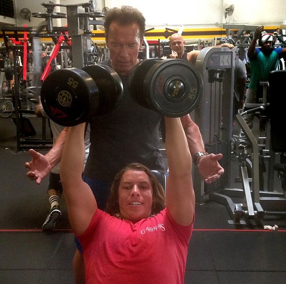 Арнольд Шварценеггер с внебрачным сыном Джозефом