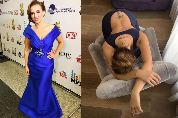 Анфиса Чехова обнажила спину с интимными татуировками