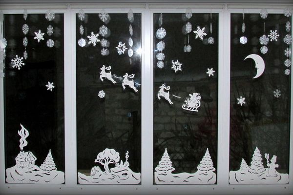 Новогодние вытынанки 2017